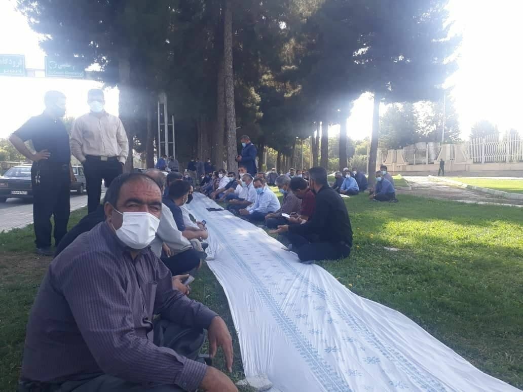 اعتراض کارگران شرکت جهاد نصر در کرمانشاه